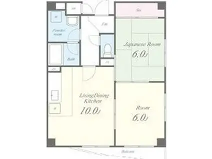 堂ヶ芝壱番館(2LDK/7階)の間取り写真