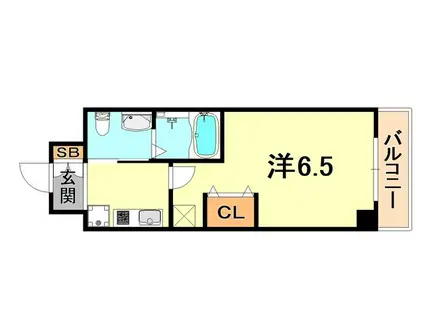 エステムプラザ神戸三宮ルクシア(1K/5階)の間取り写真