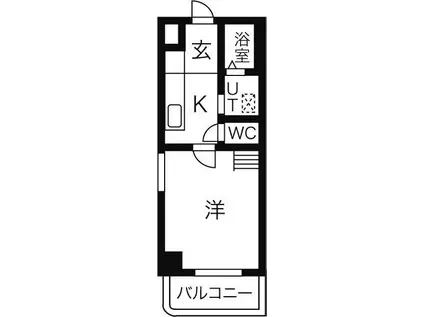 モン・プチ・パラディ(1K/5階)の間取り写真