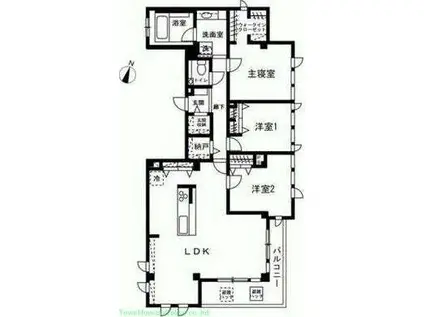 イーストテラス(3LDK/2階)の間取り写真