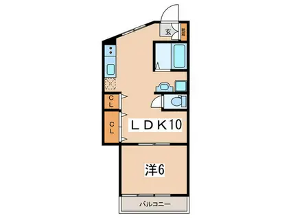 AKハイム反町(1LDK/3階)の間取り写真