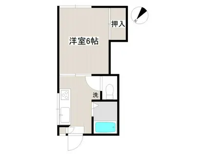 新日本パレス(1K/1階)の間取り写真