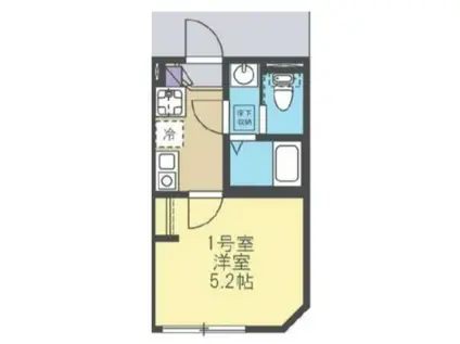 ブルーミング横浜ガーデン(1K/1階)の間取り写真