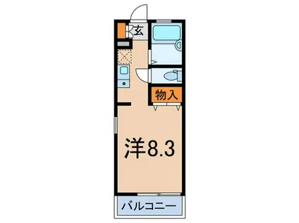 アーバンアレイ(ワンルーム/2階)の間取り写真