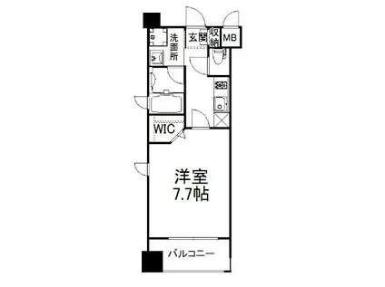 エンクレスト天神シティ(1K/5階)の間取り写真