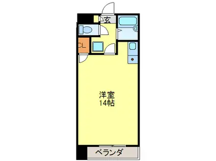 グローバル博多南(ワンルーム/3階)の間取り写真