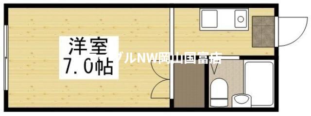 サンコーポ(1K/1階)の間取り写真
