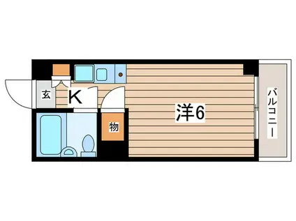 綱島西ハイツ(1K/3階)の間取り写真