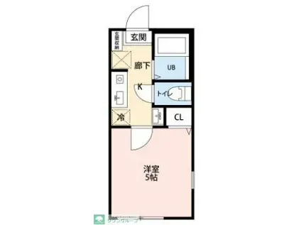 サウス LAGOON大岡1丁目(1K/2階)の間取り写真