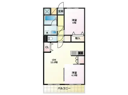 シャルムベルシー(3LDK/1階)の間取り写真