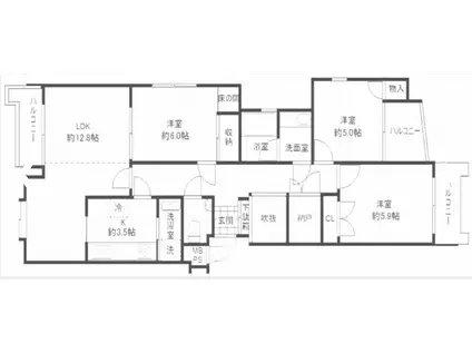 グランドメゾン北新宿(3LDK/3階)の間取り写真