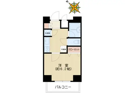 ソアブール小石川NOVA(1K/4階)の間取り写真