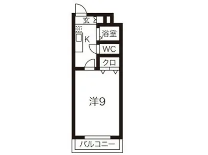 ソレイユ(1K/3階)の間取り写真