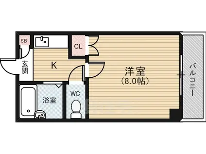 興国ビル(1K/2階)の間取り写真