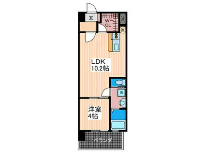 サンビレッジ鶴見(1LDK/7階)の間取り写真