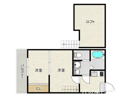 T-RESIDENCE V(2K/2階)の間取り写真