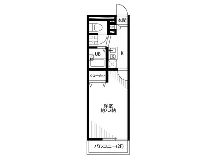 アムール日進(1K/1階)の間取り写真