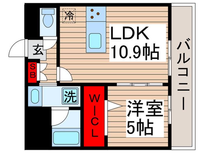 エルフォルテ東京イースト(1LDK/8階)の間取り写真