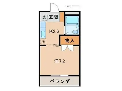 ブエナビスタ和歌山イーストIII(1K/2階)の間取り写真