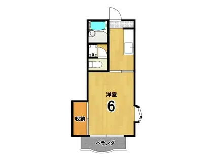 エスポワール一乗寺(1K/2階)の間取り写真