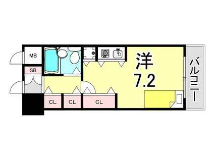 ルモンド西宮(1K/1階)の間取り写真