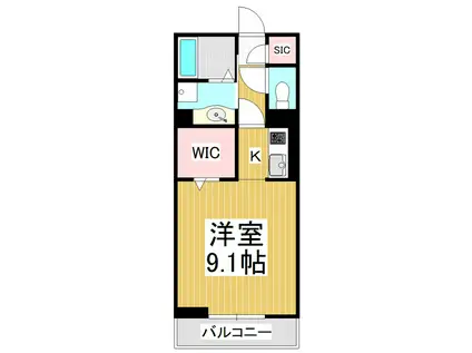 CENTURY(1K/2階)の間取り写真