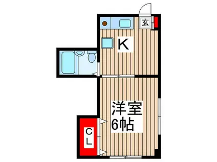 アーバンハイム(1K/1階)の間取り写真