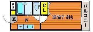 アルスアイパワー(1K/1階)の間取り写真