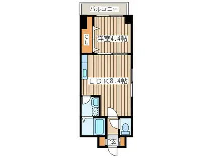 GRATIA(1LDK/3階)の間取り写真