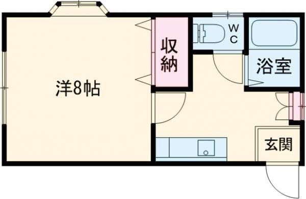 エミグラント(1K/2階)の間取り写真