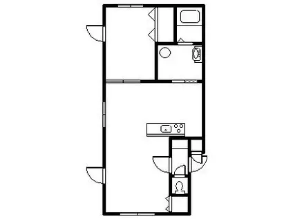 XMHU(1LDK/2階)の間取り写真