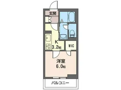 イースト MAISON(1K/3階)の間取り写真