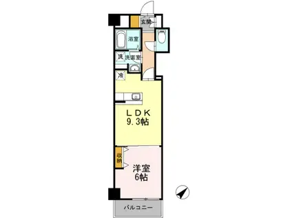 HILL FLAT OSAKI(1LDK/3階)の間取り写真