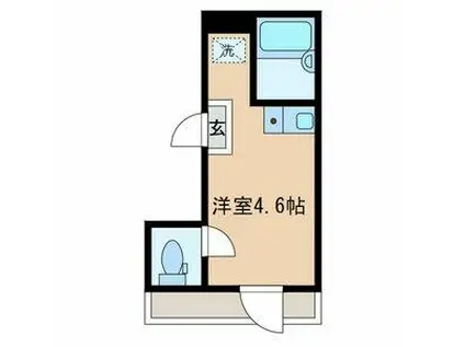 リッシェル雑色(ワンルーム/2階)の間取り写真