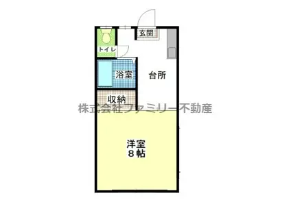 レジデンス菜園(1K/1階)の間取り写真