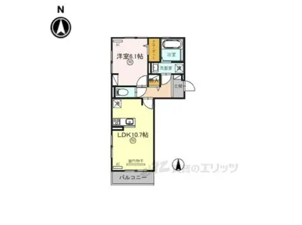 ソレイユ ルヴァン(1LDK/2階)の間取り写真