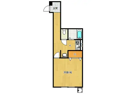 ハイツ373(1K/1階)の間取り写真