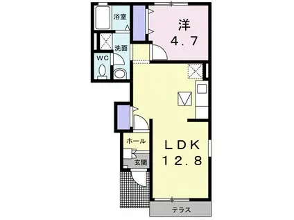 ウイン フォート レジデンスII(1LDK/1階)の間取り写真