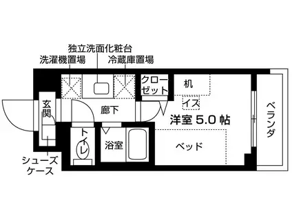 キャンパスヴィレッジ京都衣笠(ワンルーム/3階)の間取り写真