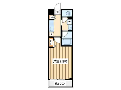 ズーム武蔵新城(1K/3階)の間取り写真