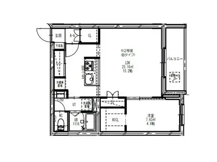 アールフィーノ N17(1LDK/4階)の間取り写真