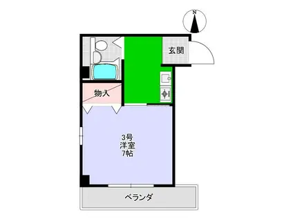 232 ハイツハシマ(1K/3階)の間取り写真