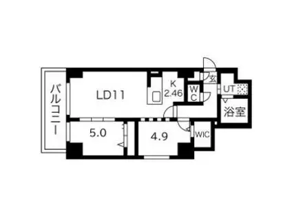 ZOLEE ゾリー(2LDK/5階)の間取り写真