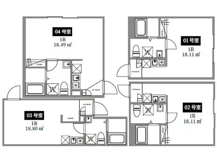 CLAUDIA SHIBAMATA(ワンルーム/3階)の間取り写真