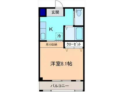 ノースヴィレッジII(1K/5階)の間取り写真