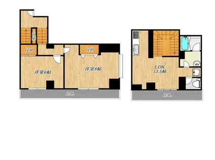SETOLE M(2LDK/3階)の間取り写真