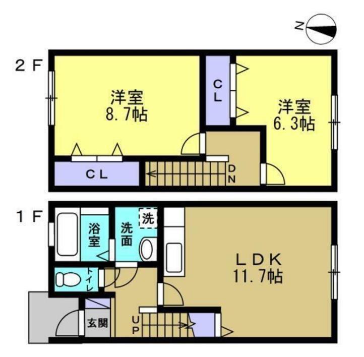 トレステーラ畑中(2LDK/1階)の間取り写真