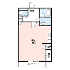 トーワピア戸祭(ワンルーム/2階)の間取り写真