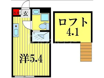 ハーモニーテラス北小岩X(ワンルーム/1階)の間取り写真