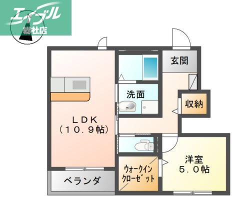 グレイス天王 II(1LDK/1階)の間取り写真